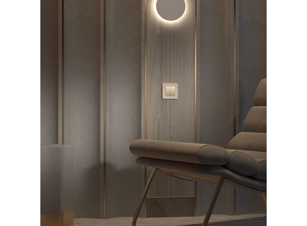 Рамка из поликарбоната на 1 пост Split айвори/белый, soft-touch W0013066