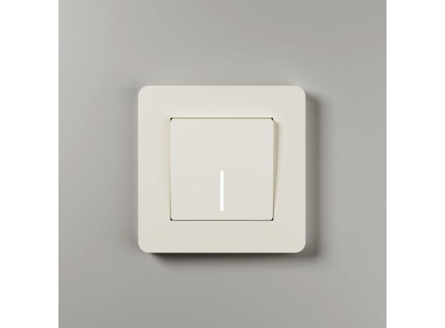 Рамка из поликарбоната на 1 пост Split айвори/белый, soft-touch W0013066