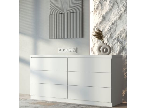 Рамка из поликарбоната на 5 постов Slab белый софт W0052961