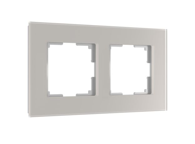 Рамка из стекла на 2 поста Senso дымчатый soft-touch W0023117