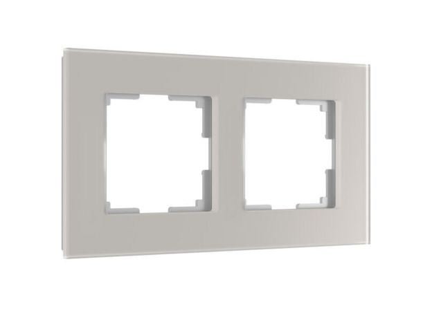 Рамка из стекла на 2 поста Senso дымчатый soft-touch W0023117