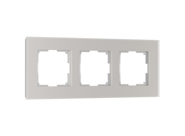 Рамка из стекла на 3 поста Senso дымчатый soft-touch W0033117
