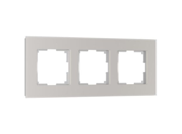 Рамка из стекла на 3 поста Senso дымчатый soft-touch W0033117