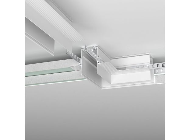 Slim Magnetic Коннектор угловой для встраиваемого шинопровода под ГКЛ 12,5мм (белый) 85212/00 85212/00