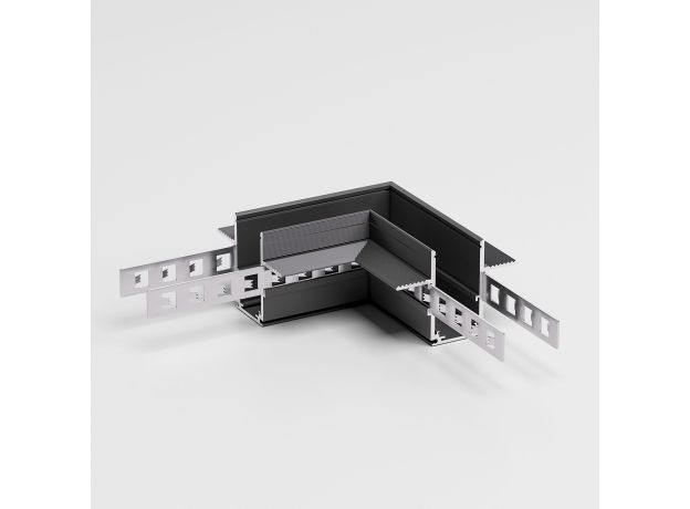 Slim Magnetic Коннектор угловой для встраиваемого шинопровода под ГКЛ 12,5мм (черный) 85212/00 85212/00