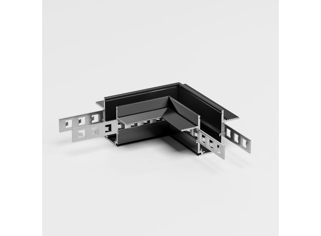 Slim Magnetic Коннектор угловой для встраиваемого шинопровода под ГКЛ 9,5мм (черный) 85214/00 85214/00