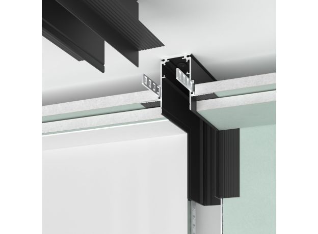 Slim Magnetic Коннектор угловой внутренний для встраиваемого шинопровода под ГКЛ 9,5мм (черный) 85213/00 85213/00