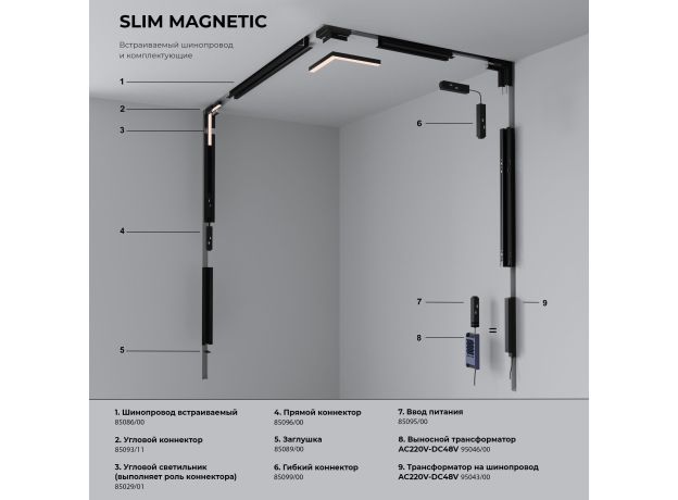 Slim Magnetic SL03 Трековый светильник 18W 3000K (черный) 85006/01 85006/01