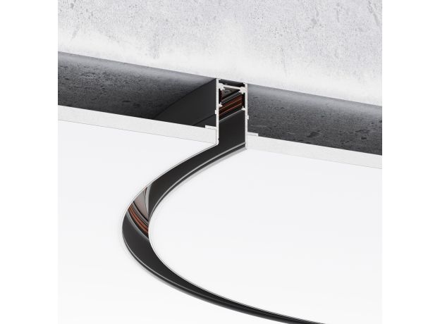 Slim Magnetic Встраиваемый радиусный шинопровод черный ⌀ 1200мм 85159/00