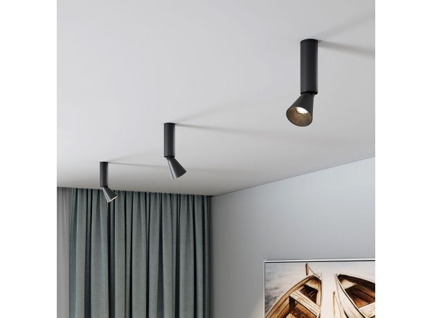 Светильник накладной поворотный светодиодный Piks 7W 4000К черный 25107/LED