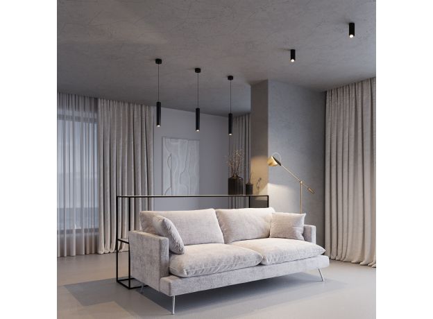 Светильник подвесной светодиодный Trio 12W 3000K черный 50310 LED