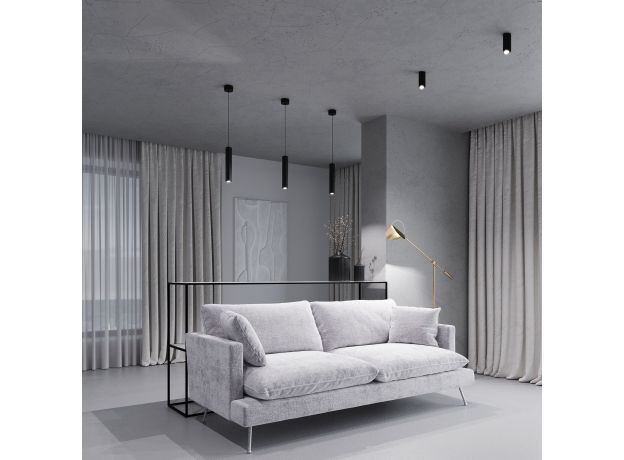 Светильник подвесной светодиодный Trio 12W 4000K  черный 50310 LED