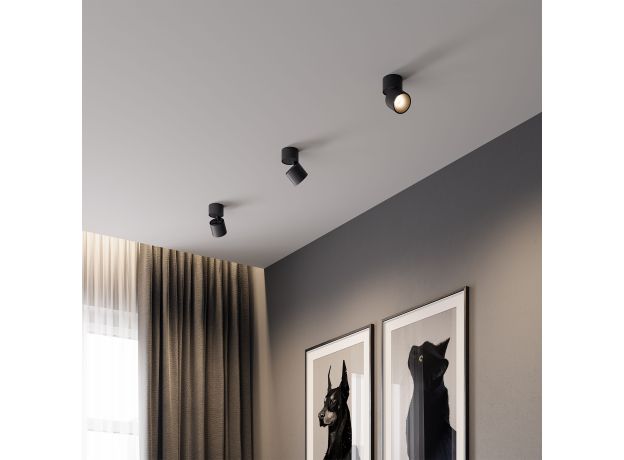 Светильник потолочный поворотный светодиодный Rolly 9W 3000K черный 25112/LED