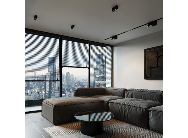 Светильник потолочный светодиодный 10W 3000K черный Block 25108/LED