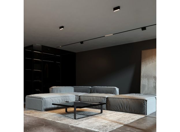 Светильник потолочный светодиодный 10W 3000K черный Block 25109/LED