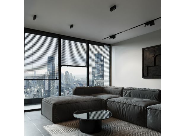 Светильник потолочный светодиодный 10W 4000K черный Block 25108/LED