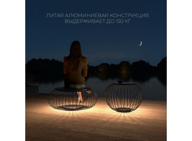 Светильник садово-парковый светодиодный Firenze черный 35178/F черный