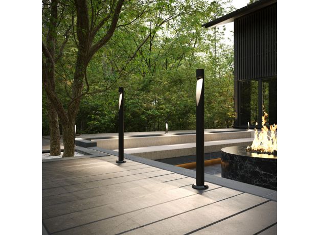 Светильник садово-парковый светодиодный Recess черный 35177/F черный