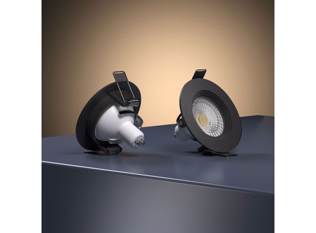 Светильник встраиваемый City GU10 черный 25054/01