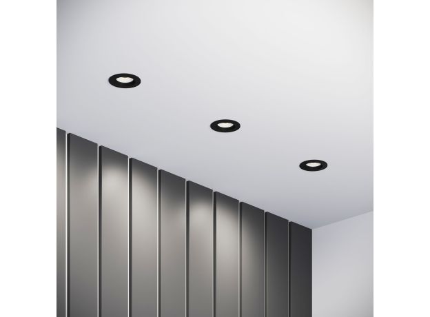 Светильник встраиваемый City GU10 черный 25054/01