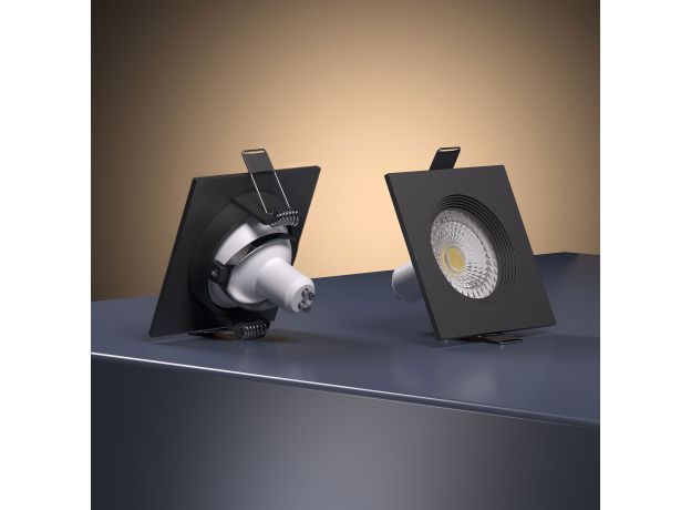 Светильник встраиваемый City GU10 черный 25055/01