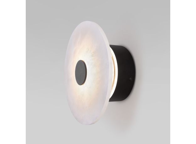 Светодиодный настенный светильник с мраморным рассеивателем 40340 LED черный