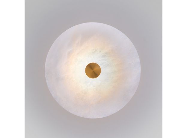 Светодиодный настенный светильник с мраморным рассеивателем 40341 LED латунь