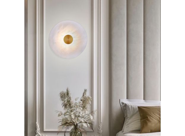 Светодиодный светильник с мраморным рассеивателем 40340 LED латунь