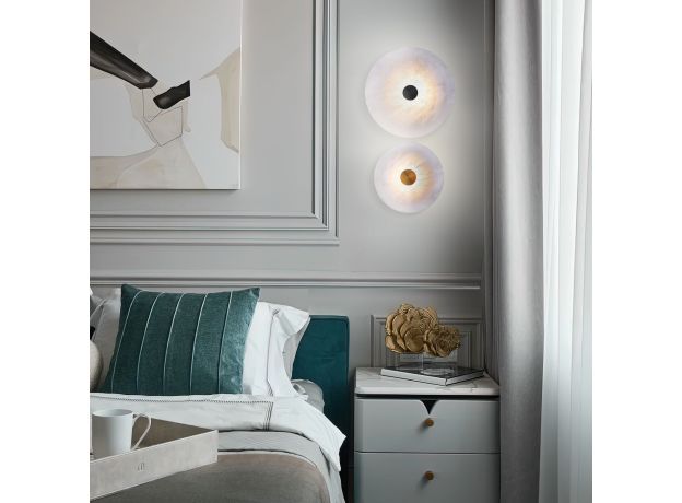 Светодиодный светильник с мраморным рассеивателем 40340 LED латунь