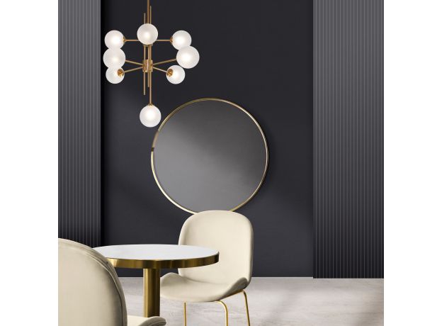 Умный потолочный светильник cо стеклянными плафонами 50383 латунь