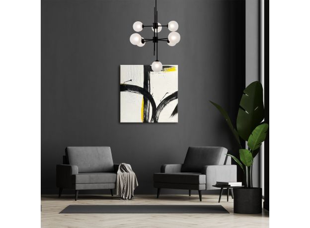 Умный потолочный светильник со стеклянными плафонами 50383 черный