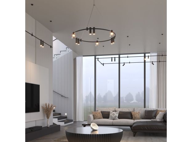 Esthetic Magnetic Шинопровод с тросовыми креплениями Round черный ⌀800 85138/00