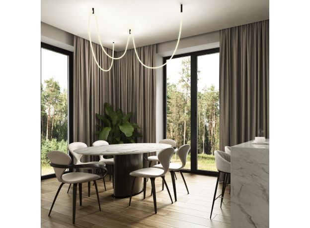 Гибкий неон 336Led 12W IP20 3000K Full light круглый теплый белый, 8 м 24V 12W 336Led 2835 IP20