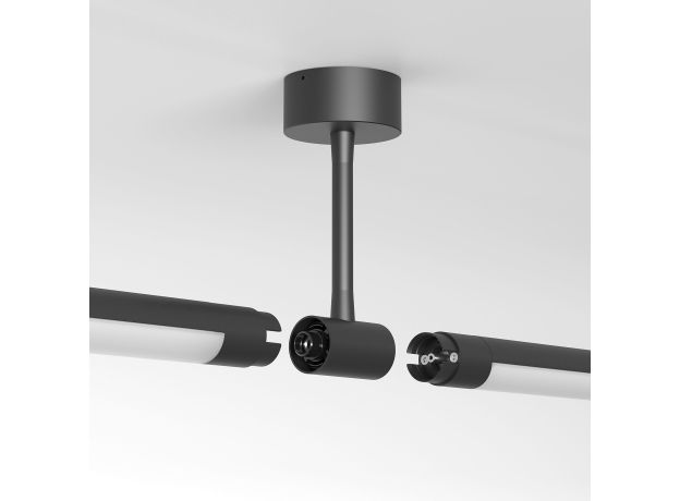 Module System Декоративная гибкая стойка с питанием (черный) 85191/00