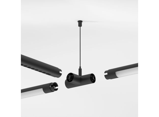 Module System Набор для подвеса Т-образный с питанием (черный) 85189/00