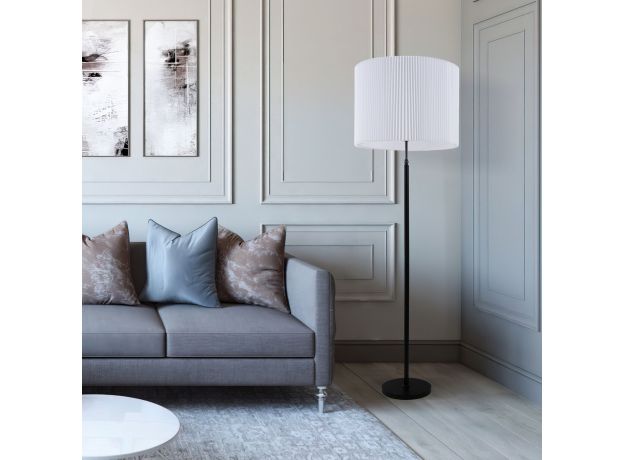 Напольный светильник с тканевым абажуром 01163/1 черный