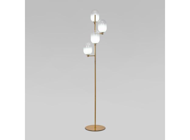 Напольный светильник со стеклянными плафонами 01161/4 латунь