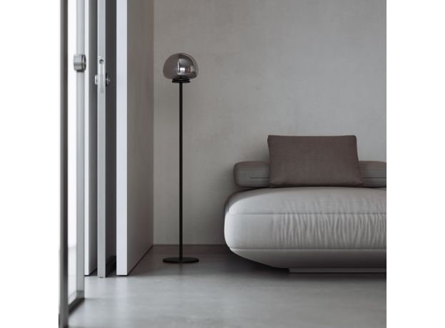 Напольный светодиодный светильник со стеклянным плафоном 90327/1 черный