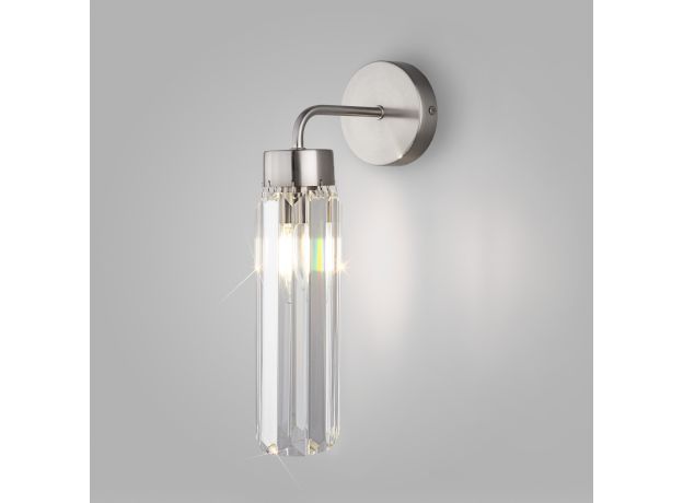 Настенный светильник со стеклянным плафоном 60163/1 никель
