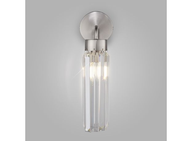 Настенный светильник со стеклянным плафоном 60163/1 никель