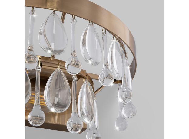 Настенный светильник с хрусталем 60165/2 латунь