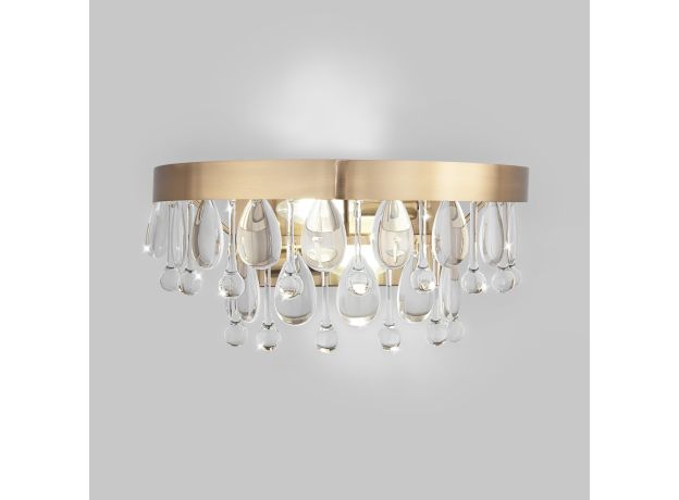 Настенный светильник с хрусталем 60165/2 латунь