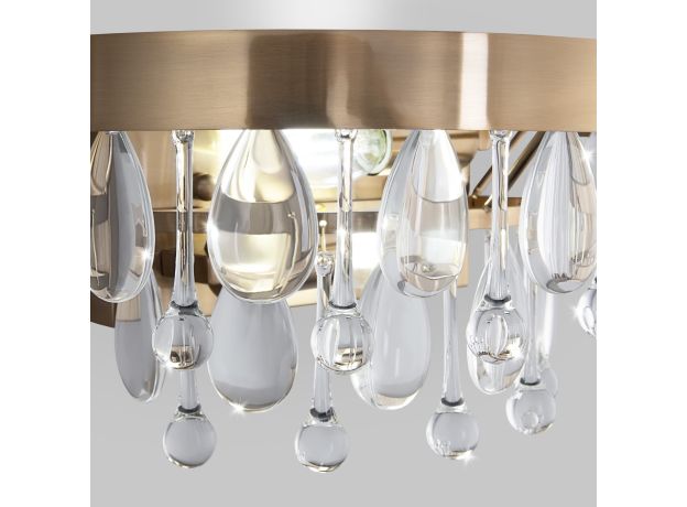 Настенный светильник с хрусталем 60165/2 латунь