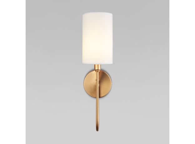 Настенный светильник с тканевым абажуром 60164/1 латунь