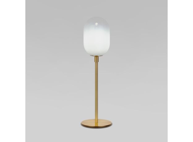 Настольный светильник со стеклянным плафоном 01161/1 латунь