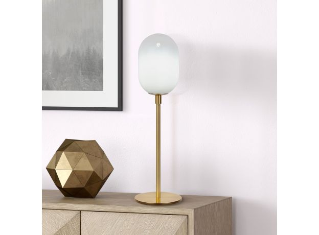 Настольный светильник со стеклянным плафоном 01161/1 латунь