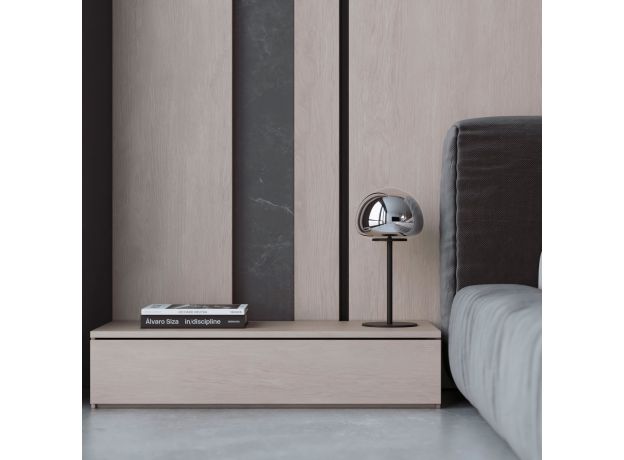 Настольный светодиодный светильник со стеклянным плафоном 90326/1 черный