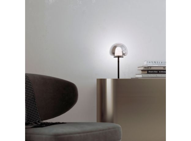 Настольный светодиодный светильник со стеклянным плафоном 90326/1 черный