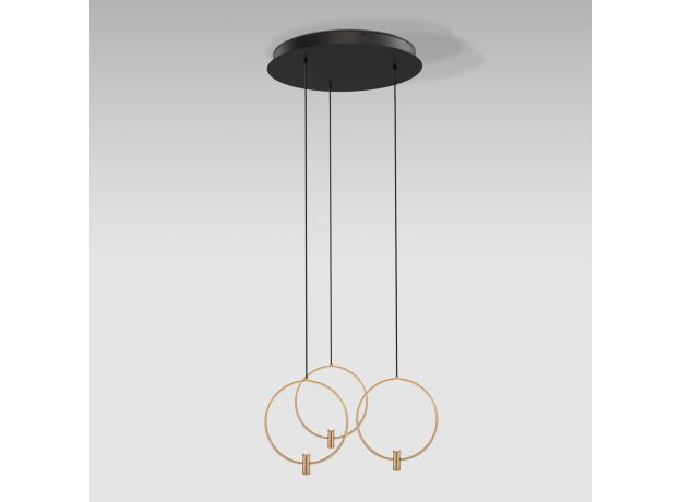 Подвесной светильник 50257/3 LED черный/ латунь