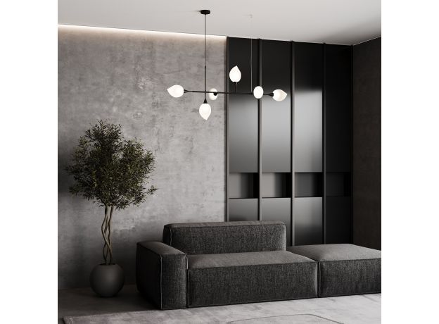 Подвесной светильник с акриловыми плафонами 30188/6 черный